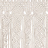 Macrame Beaded Curtain Door Curtains Boho Wedding Backdrop Decor Beige 90x180cm