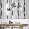 Grey Silver Black Stripes Wallpaper 3D Effect Living Room Non-Woven Wallpaper UK