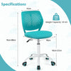Kids Mesh Desk Chair Ergonomic Rolling Swivel Study Chair Adjustable Height