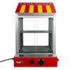 Hot Dog Steamer & Cart Events Hotdog Bun Warmer Machine Commercial Glass Display