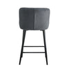 2 pcs Faux Leather / Velvet Bar Stools Diamond Design Soft Upholstered Seat Back