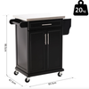 Kitchen Cart Island Butchers Block Table Trolley Storage Cabinet Cupboard Unit