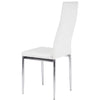 2/4pcs Dining Chairs Leather Padded Seat Chrome Legs Home Kitchen Cafe Furniture