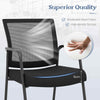 Mesh Back Guest Reception Chair Set of 2 Home Office Chair on Wheels