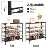 4/5/8 Tier Metal Shoe Rack Stand Space Save Storage Organiser Shelf with MDF Top