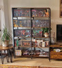 Industrial Bookcase Large Storage Unit Shelving Sturdy Display Cabinet