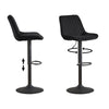 1x2 x Bar Stools Kitchen Breakfast Chairs with Swivel Gas Lift Adjustable Height