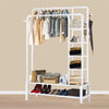 Heavy Duty Clothes Rail 120Kg Load Sturdy Clothes Rack with Shelfs & Shoe Rack