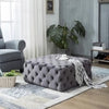 Large Chesterfield Footstool Pouffe Sofa Tea Table Ottoman Coffee Table Velvet
