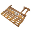 Bamboo Wine Rack Free Standing Bottle Shelf Hanging Cup Stand Storage Display UK