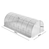 6 x 3 x 2 m Polytunnel Greenhouse Pollytunnel Tent w/ Metal Frame White