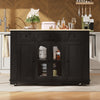 Kitchen Island on Wheels Rolling Kitchen Storage Trolley with Extendable Worktop