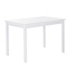 Rectangular Kitchen Dining Table Wooden Table 4-6 Seats Family Party Table White