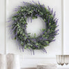 Artificial Topiary Wreath Lavender Fake Flower Leaf Door Hanging Garland Decor