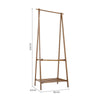 Foldable Wooden Coat Rack Clothes Rail Garment Stand Shoe Storage Corner Shelf