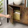 Bookshelf, Storage Shelf, Large Bookcase With Doors, 4 Shelves, Stable Steel Str