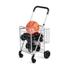 Portable Shopping Cart Folding Grocery Cart Heavy-Duty Utility Cart w/ Wheels