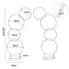 Wisfor Metal Wedding Arch Frame Garden Balloon Flower Display Backdrop Stand Dec