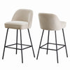 2X Breakfast Bar Stools Thickened Pad Linen Dining Chairs for Counter Kitchen