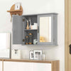 2-Tier Medicine Cabinet Storage Organizer w/ Double Doors & Mirror