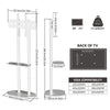 Heavy Floor TV Stand Height Adjustable Cantilever TV Mount Marble Base fr 40-75”