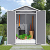 8x4 6x4 5x4ft Large Shed Plastic Garden Tools Bike Storage Shed Outdoor House UK