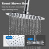 Thermostatic Exposed Shower Mixer Bathroom Twin Head Large Round Bar Set Chrome