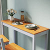 Solid Pine Wood Bar Dining Table and 2 Chairs Set Breakfast Kitchen Bistro Table