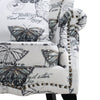 Butterfly Wing Back Upholstered Velvet Armchair Accent Chair Lounge Sofa Seat