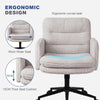 Ralex-chair Office Chairs Faux Cashmere Desk Chair with Adjustable Height,Cream