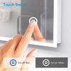 LED Mirror Bathroom Illuminated Wall Mounted with Anti fog / Touch Switch 60X80
