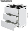 Bedside Table with Wireless Charging Station & 2 USB Port, LED Smart Nightstand