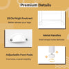 Computer Desk Home Office Desk with 4 Hanging Hooks-White