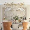 3D Bevelled Glass Wall Mirror Round Decorative Mirror Waterproof Bathroom Mirror