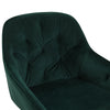 2X Green Velvet Bar Stools Kitchen Breakfast Stool Footrest 65 cm Padded Seat