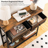 Console Table Hallway Table w/ 2 Non-woven Drawers Sofa Table Side Table