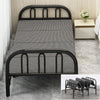 Folding Single Bedframe Sleeper Slatted Recliner Bed Frame Chaise Guest Sofabed