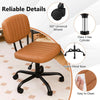 Adjustable 360° Swivel Computer Chair Desk Chair w/Lumbar Support-Brown