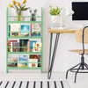Green 4-Tier Wall Mounted Children Bookcase Display Bookshelf Storage Unit Rack