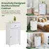 Bathroom Floor Cabinet Freestanding Storage Unit Cabinet w/Adjustable Shelf