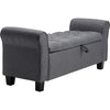 Ottoman Storage Folding Box Foot Stool Linen Seat Storage Trunk Pouffe Bench