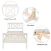 Single Bed 3ft White Solid Pine Wooden Bed Frame w/ 2 Storage Drawers 90x190 cm