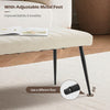 End of Bed Bench Upholstered Foot Stool Linen-Touch Ottoman Cream