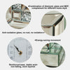 Sparkly Mirrored Crushed Crystal Filled Diamond Mantle Clock Glass Table Clock
