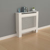 92cm Tall Radiator Cover White Grey Traditional MDF Wood Cabinet Grill Cover