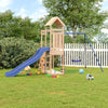Playhouse with Slide Swing Rockwall Solid Wood Pine P2W1
