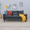 Panana Linen Fabric 2 & 3 Seater Sofa Couch with Wood Legs 3 Colours