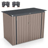 Outdoor Trash Can Storage Shed w/Galvanized Steel Frame-Grey