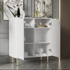 Sideboard Buffet Storage Cabinet with 6 Compartments Living Room Furniture White
