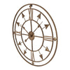 60cm Extra Large Luxury Arrow Wall Clock Giant Big Open Face Round Silent Clock